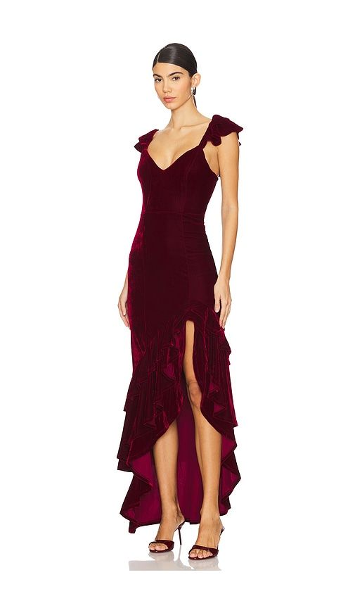Camille Velvet Gown in Red. - size M (also in S, XS) - Tularosa - Modalova