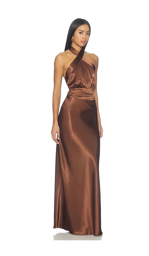 Delphi Gown in Chocolate. - size L (also in M, S, XL, XS, XXS) - Tularosa - Modalova