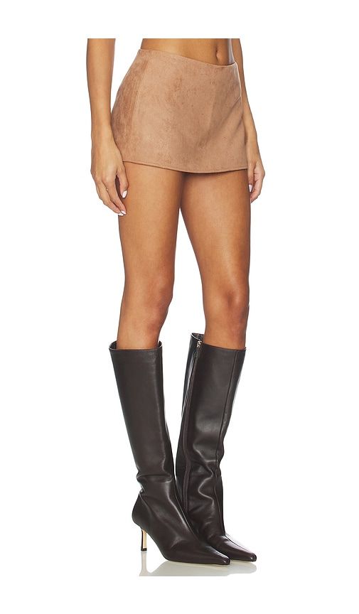 Noella Faux Suede Skort in Tan. - size L (also in M, S, XL) - Tularosa - Modalova
