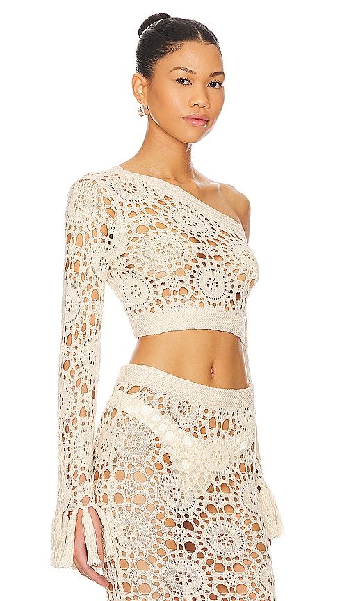 Luanne Cold Shoulder Top in Beige. - size L (also in M, S, XS) - Tularosa - Modalova