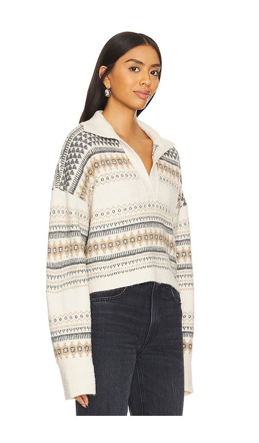 Maliah Fairisle Sweater in Ivory. - size L (also in M, S) - Tularosa - Modalova