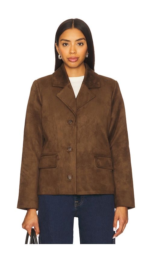Evi Faux Suede Jacket in Brown. - size XL (also in XS) - Tularosa - Modalova
