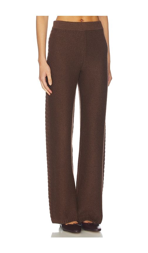 Marcella Rib Pant in Chocolate. - size S (also in XS, XXS) - Tularosa - Modalova