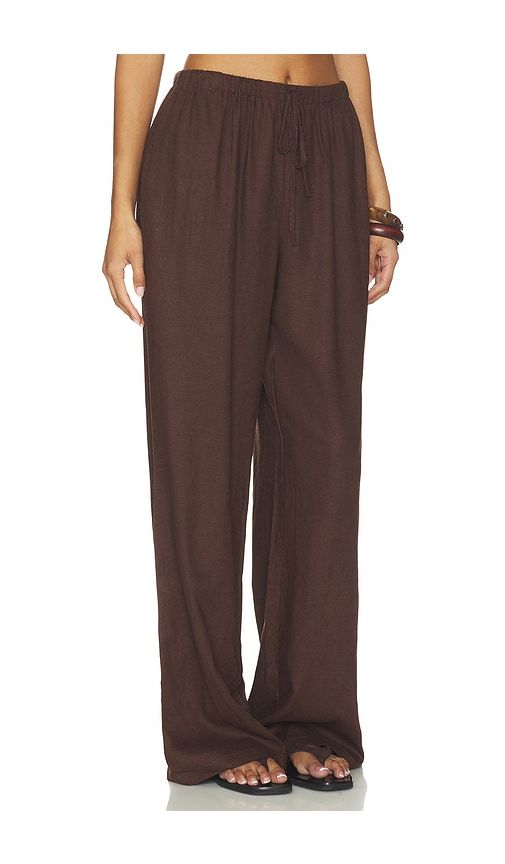 Kai Linen Pant in Chocolate. - size XS (also in XXS) - Tularosa - Modalova
