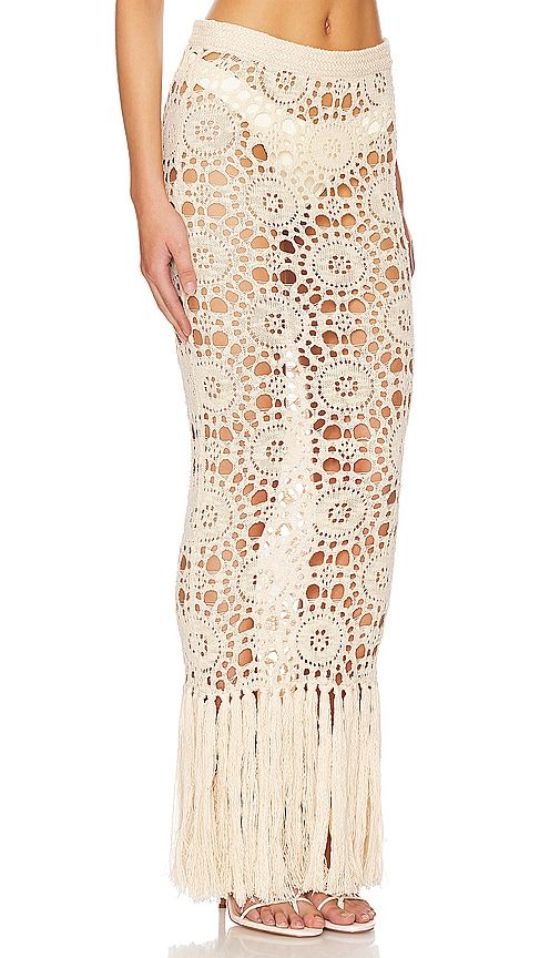Luanne Maxi Skirt in Light Beige in Beige. - size M (also in L, XS) - Tularosa - Modalova