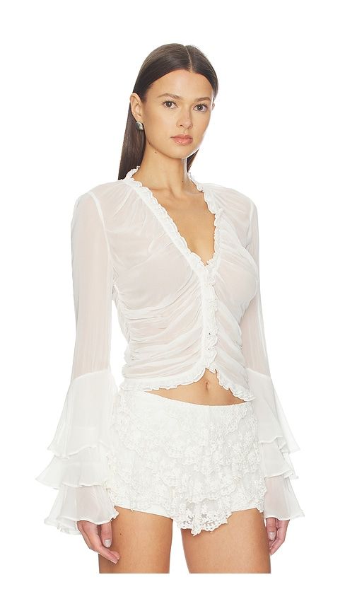 Palomita Blouse in Ivory. - size M (also in S, XXS) - Tularosa - Modalova