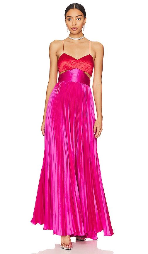 Elodie Gown in Fuchsia. - size 0 (also in 2, 4) - AMUR - Modalova