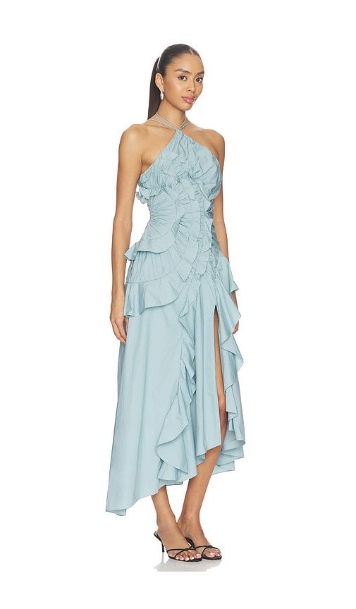 Ottavia Ruffle Dress in Blue. - size 0 (also in 2, 4, 6, 8) - AMUR - Modalova