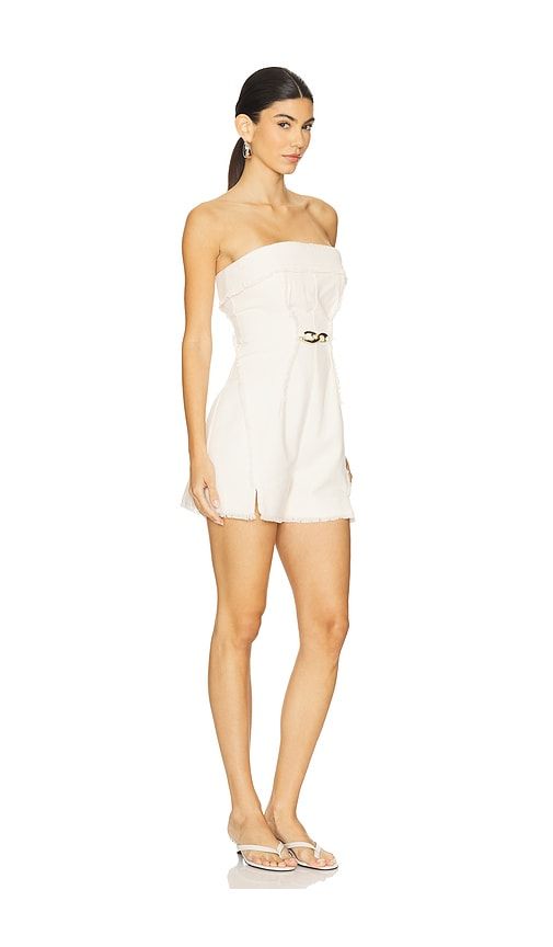 Valerie Strapless Romper in White. - size 4 (also in 8) - AMUR - Modalova