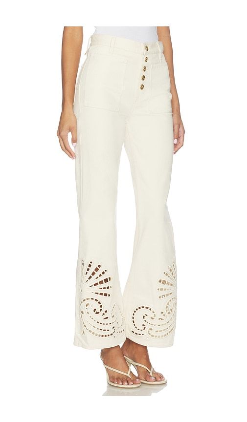 The Lou Jean With Eyelet in White. - size 24 (also in 25, 26, 27, 30) - Ulla Johnson - Modalova