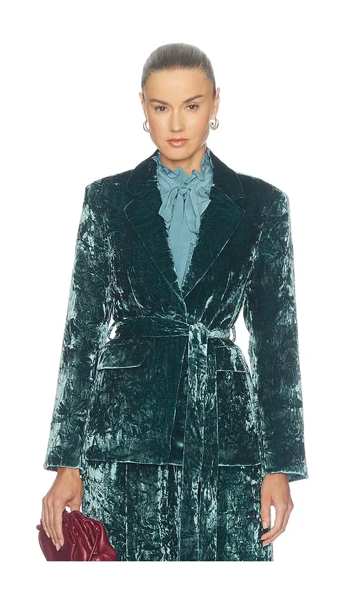 Ellery Velvet Jacket in Green. - size 0 (also in 00, 2, 6) - Ulla Johnson - Modalova