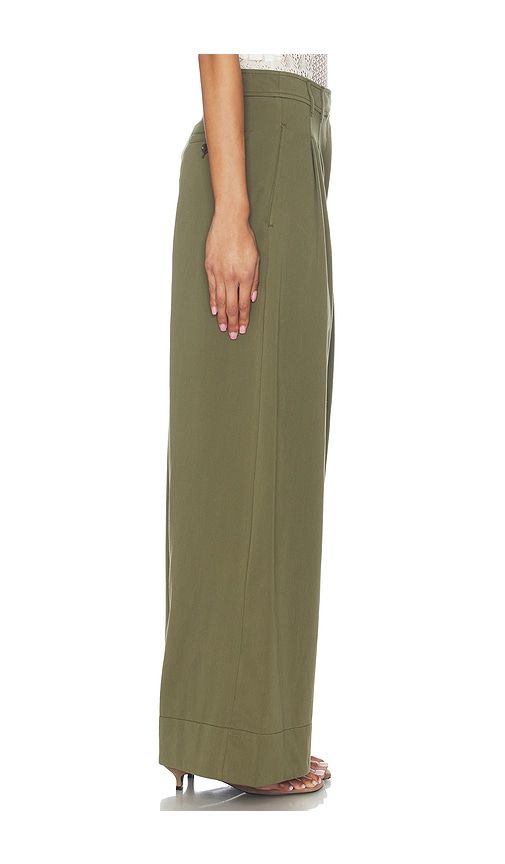 Motherwell Wide Leg Trouser Pants in Army. - size 12 (also in 4) - Ulla Johnson - Modalova