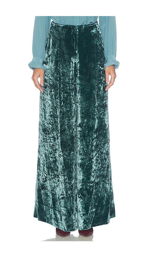 Elan Velvet Pant in Green. - size 0 (also in 00, 6) - Ulla Johnson - Modalova