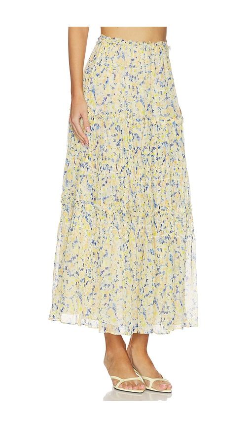 Virginie Silk Skirt in Yellow,Blue. - size 12 (also in 4, 8) - Ulla Johnson - Modalova