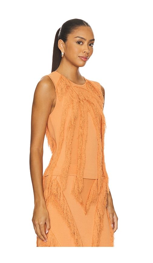 Bonnie Sleeveless Knit Top in Tangerine. - size L (also in M, XS) - Ulla Johnson - Modalova