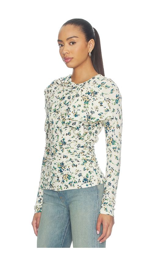 Neema Draped Jersey Top in Multi. - size L (also in M, P, S) - Ulla Johnson - Modalova