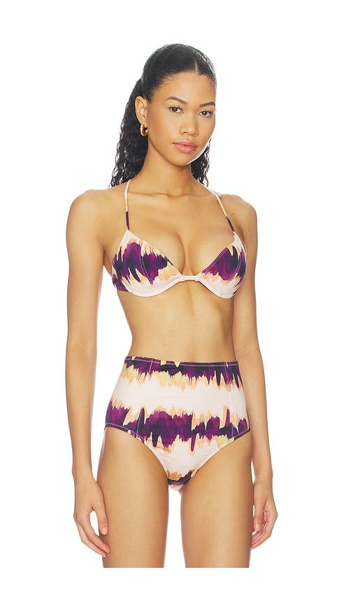 Floria Tie Bikini Top in Multi. - size M (also in S, XS) - Ulla Johnson - Modalova