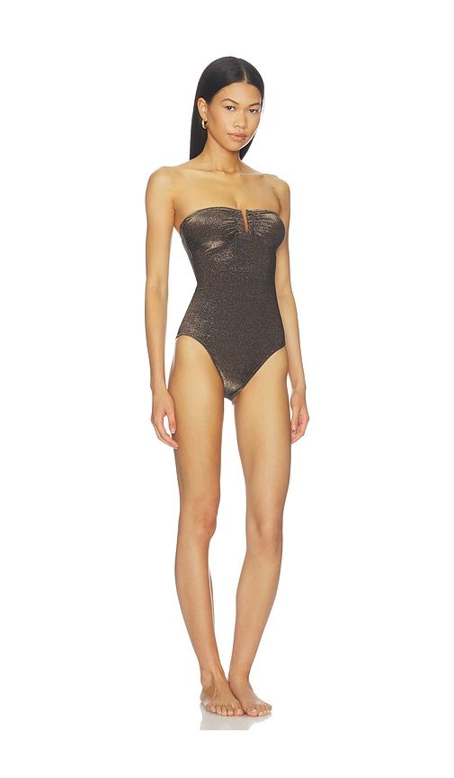 Monterey Maillot in Metallic Gold. - size L (also in S, XL, XS) - Ulla Johnson - Modalova