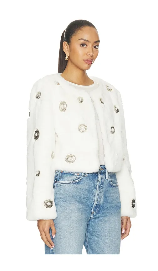 X REVOLVE Silver Tongue Coat in . - size L (also in M, S, XL, XS) - Understated Leather - Modalova