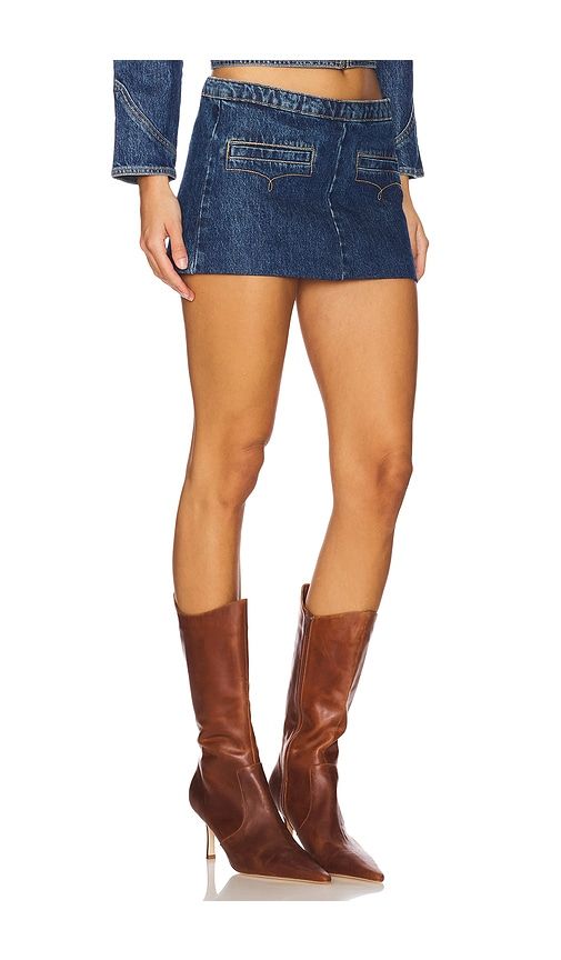 Bandit Micro Mini Skirt in Denim-Dark. - size 24 (also in 25, 26, 27, 30) - Understated Leather - Modalova