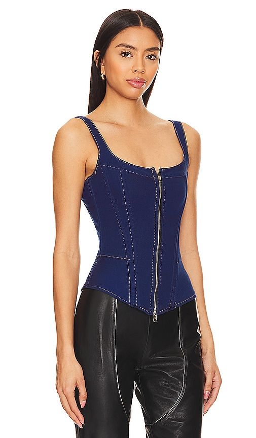 Chevy Bustier in Denim-Dark. - size XS (also in XXS) - Understated Leather - Modalova