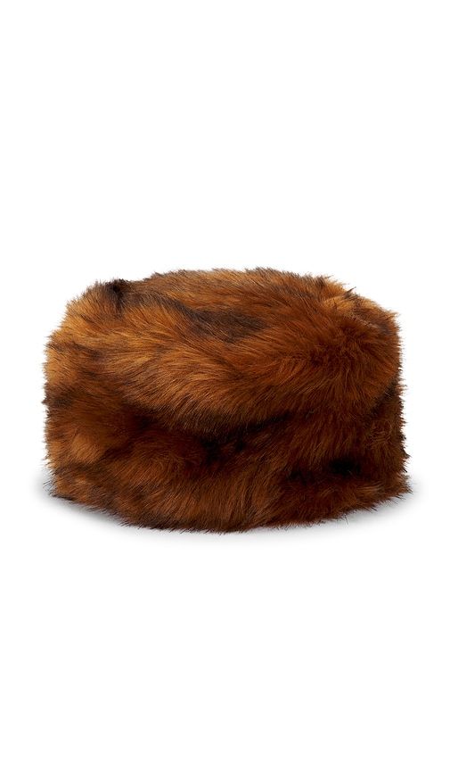 Natasha Hat in Burnt Orange - Unreal Fur - Modalova