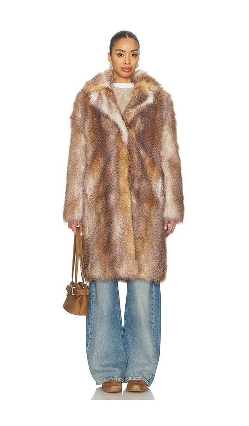 Pioneer Coat in Tan. - size M (also in S, XL, XS) - Unreal Fur - Modalova
