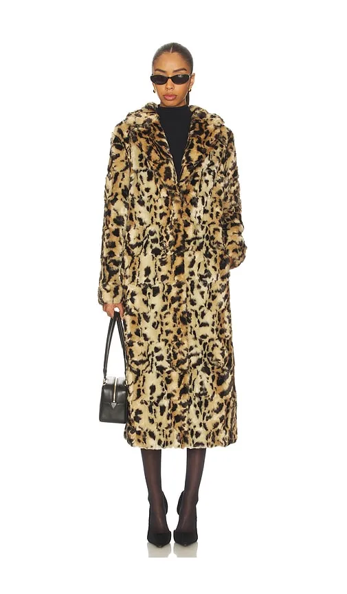 Long Song Coat in Brown. - size L (also in M, S, XS) - Unreal Fur - Modalova