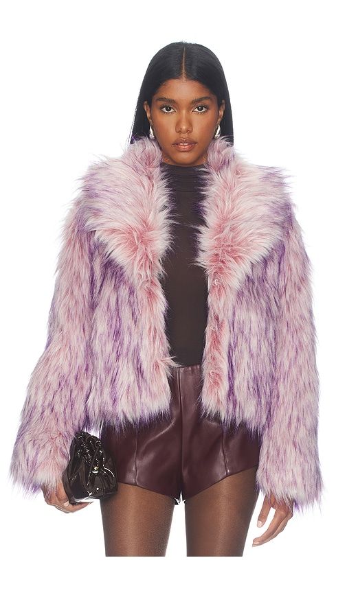 Harmony Faux Fur Jacket in Lavender. - size L (also in M, S, XS) - Unreal Fur - Modalova