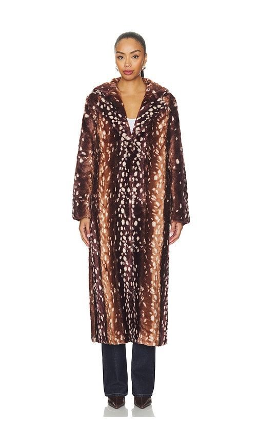 Sami Faux Fur Coat in Brown. - size S (also in XS) - Unreal Fur - Modalova