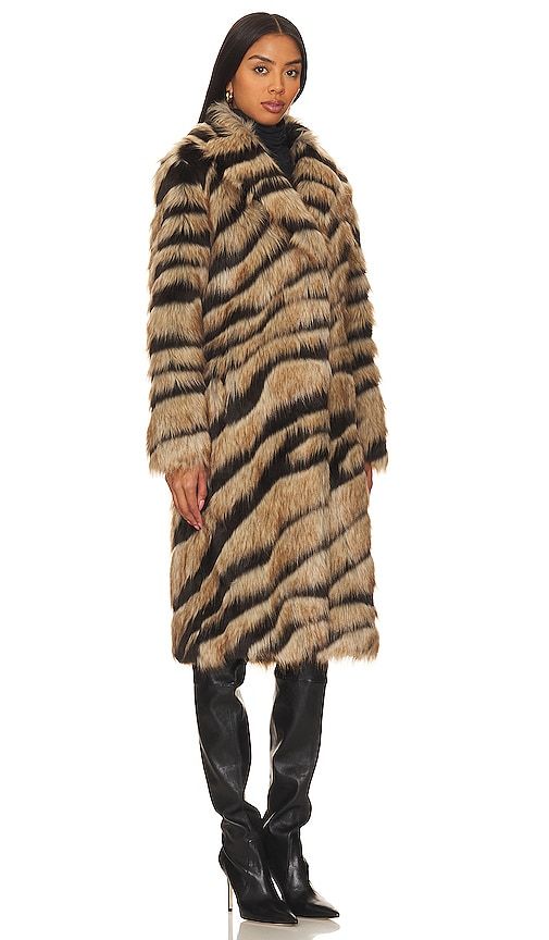 Bengal Kiss Coat in Beige. - size L (also in S, XS) - Unreal Fur - Modalova