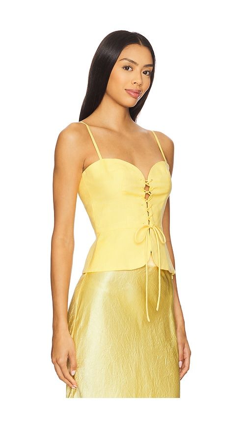 Josie Linen Top in Yellow. - size L (also in M, S) - Usisi Sister - Modalova