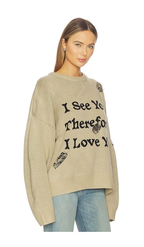 UPRS I See You Jacquard Sweater in Brown. - size M (also in S) - UPRISERS - Modalova