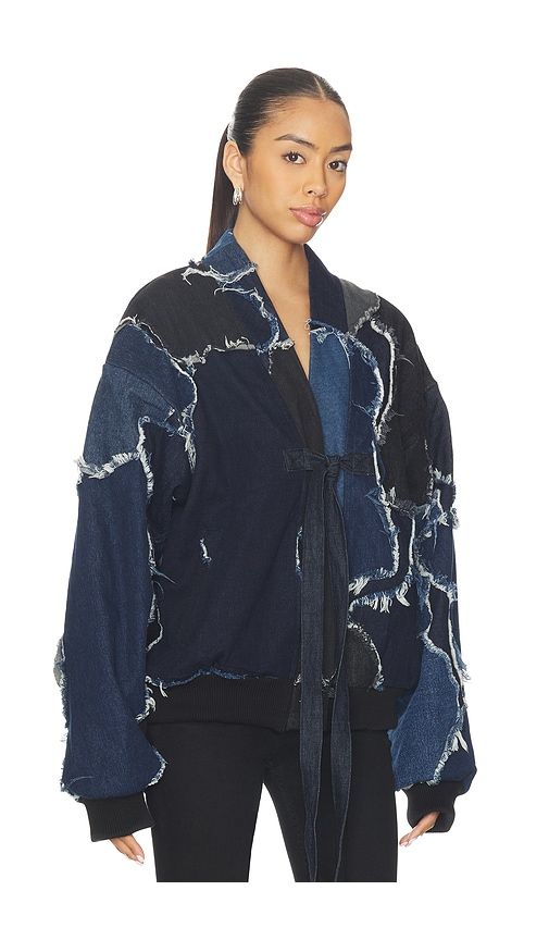 UPRS Camo Bomber Jacket in Blue. - size L (also in M, S) - UPRISERS - Modalova