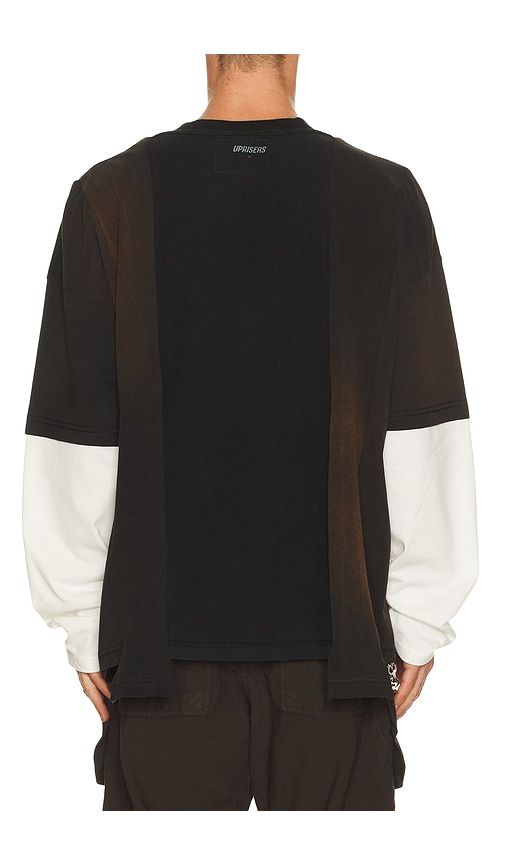 UPRS Double Layer Long Sleeve T-Shirt in Brown. - size L (also in M, XL/1X) - UPRISERS - Modalova