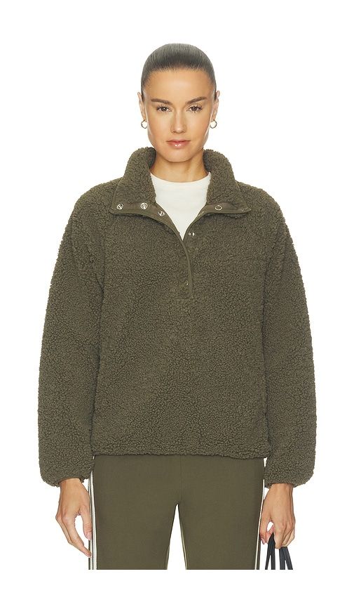 Harlow Fleece Pullover in Olive. - size S (also in XS, M) - THE UPSIDE - Modalova