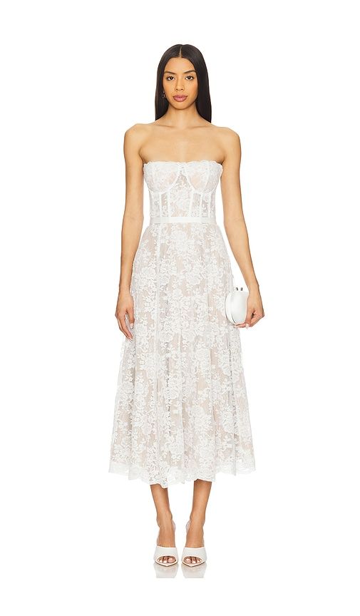 Katherine Midi Dress in White. - size 0 (also in 12, 4, 6) - V. Chapman - Modalova