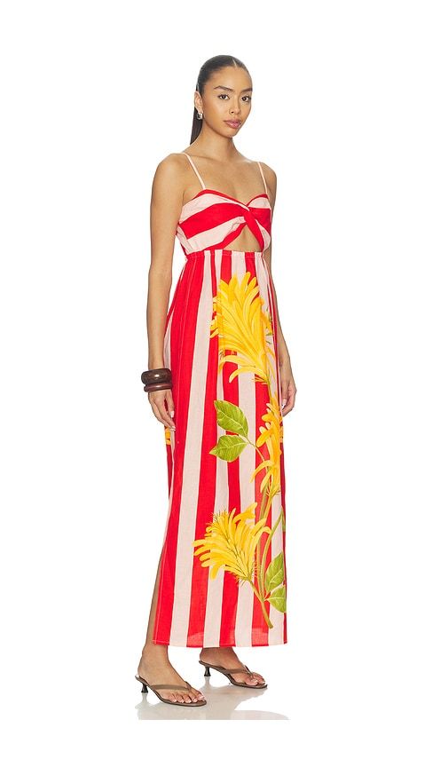 Twist Draped Maxi Dress in Red,Pink. - size L (also in M, S, XL, XS) - Verandah - Modalova