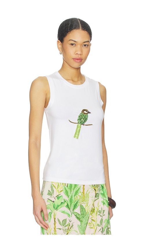 Hand Beaded Parrot Tank in . - size L (also in M, XS) - Verandah - Modalova
