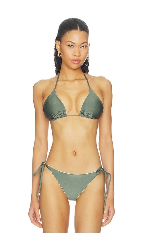 Reversible Triangle Bikini Top in Ivory. - size L (also in M, S, XS) - Verandah - Modalova