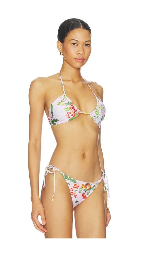 Plunge Tie-back Bikini Top in Multi. - size L (also in M, S, XL, XS) - Verandah - Modalova