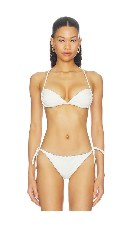 Reversible Crossback Bikini Top in Blue. - size M (also in S, XS) - Verandah - Modalova