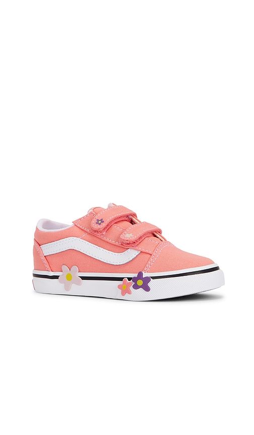 Toddlers Old Skool V Flower Sneaker in Pink. - size 7.5 (also in 8.5, 9) - Vans - Modalova