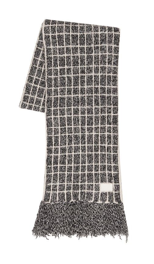 Lindsey Check Knit Scarf in Charcoal - Varley - Modalova