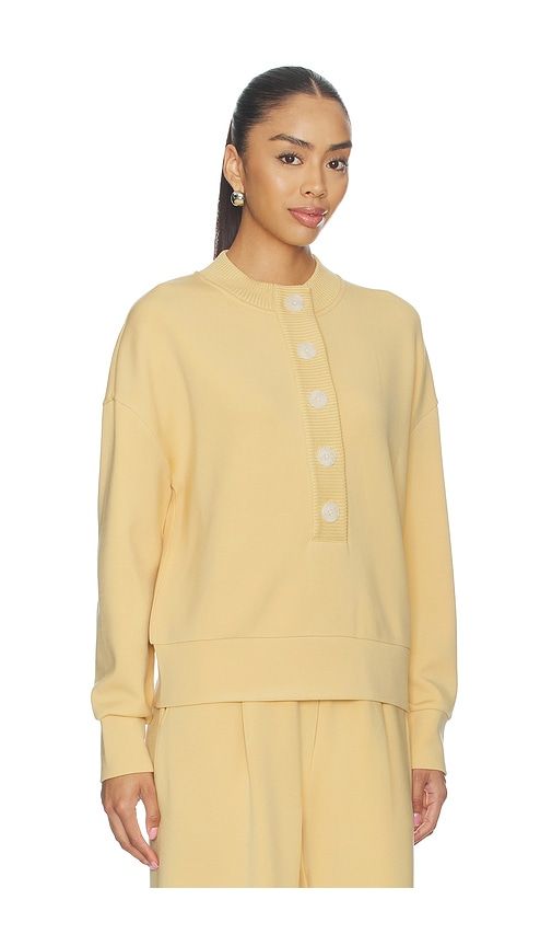Reena Button Front Sweater in Yellow. - size M (also in S) - Varley - Modalova