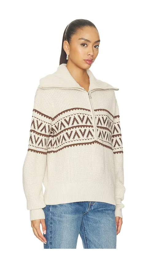 Hopkin Half Zip Sweater in Cream. - size L (also in M, S, XL, XS) - Varley - Modalova