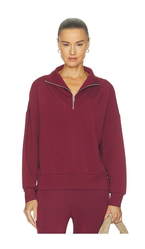 Hawley Half Zip Sweat in Burgundy. - size L (also in M, S, XS) - Varley - Modalova