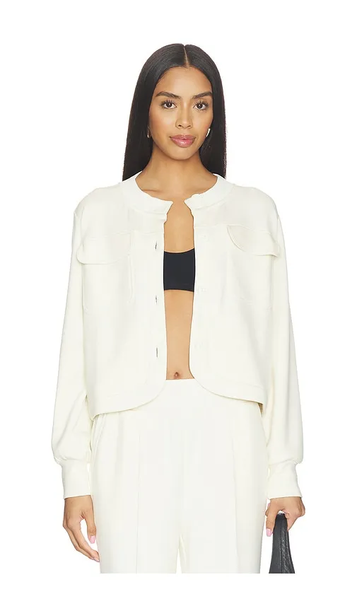 Hartwell Button Through Jacket in Cream. - size L (also in M, S) - Varley - Modalova