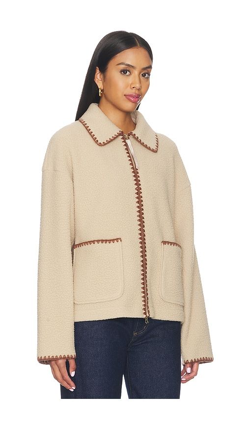 Ruiko Zip Through Fleece in Taupe. - size L (also in M, S, XL, XS) - Varley - Modalova