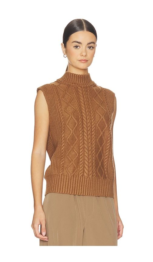 Joilette Roll Neck Vest Top in Brown. - size L (also in M, S, XL) - Varley - Modalova